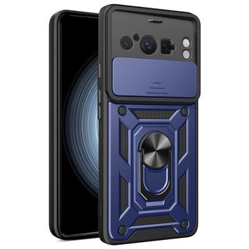 Coque Hybride Google Pixel 8 Pro à Anneau Rotatif avec Protection pour Appareil Photo