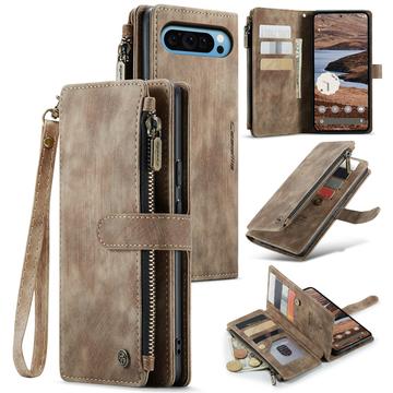 Étui Portefeuille Google Pixel 9 Pro XL Multifonctionnel Caseme C30 - Marron