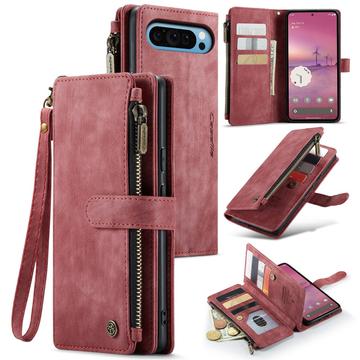 Étui Portefeuille Google Pixel 9 Pro XL Multifonctionnel Caseme C30 - Rouge