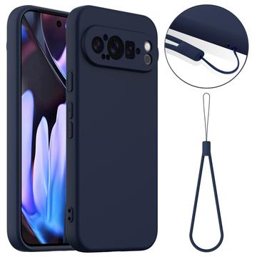 Coque Google Pixel 9 Pro XL en Silicone Liquide - Compatible MagSafe - Bleu Foncé