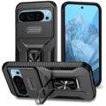 Coque Hybride Google Pixel 9/9 Pro à Anneau Rotatif avec Protection pour Appareil Photo