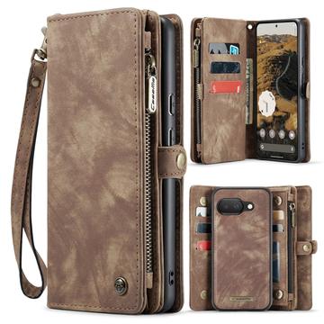 Étui Portefeuille Google Pixel 9a Multifonctionnel 2-en-1 Caseme 008 - Ruskea