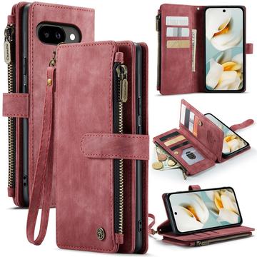 Étui Portefeuille Google Pixel 9a Multifonctionnel Caseme C30 - Rouge