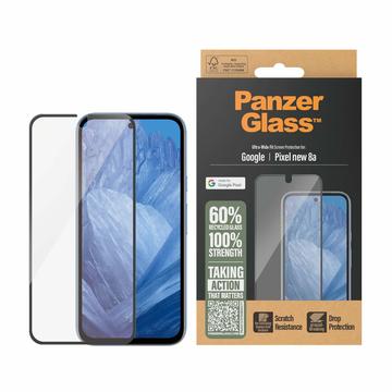 Protecteur d\'Écran Google Pixel 9a PanzerGlass Ultra-Wide Fit EasyAligner - Bord Noir