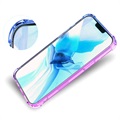 Coque iPhone 14 Max en TPU Antichoc Pente - Bleue / Rose