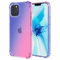 Coque iPhone 14 Pro en TPU Antichoc Pente - Bleue / Rose