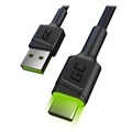 Câble USB-C Rapide avec Lumière LED Green Cell Ray - 1.2m