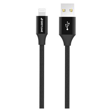 GreyLime Câble tressé USB-A / Lightning - Certifié MFi - 1m