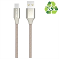 Câble Tressé USB-A / USB-C GreyLime - 2m - Beige