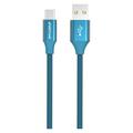 Câble Tressé USB-A / USB-C GreyLime - 1m - Bleu