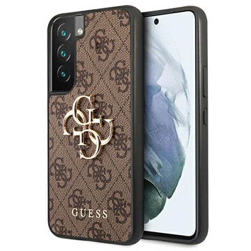 Coque Hybride Samsung Galaxy S22 5G Guess 4G Big Metal Logo - Marrone