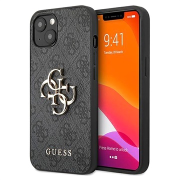 Coque Hybride iPhone 13 Guess 4G Big Metal Logo - Noire