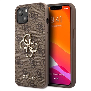 Coque Hybride iPhone 13 Guess 4G Big Metal Logo - Marrone