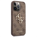 Coque Hybride iPhone 13 Pro Max Guess 4G Big Metal Logo - Marrone