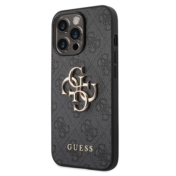 Coque Hybride iPhone 14 Pro Max Guess 4G Big Metal Logo - Noire