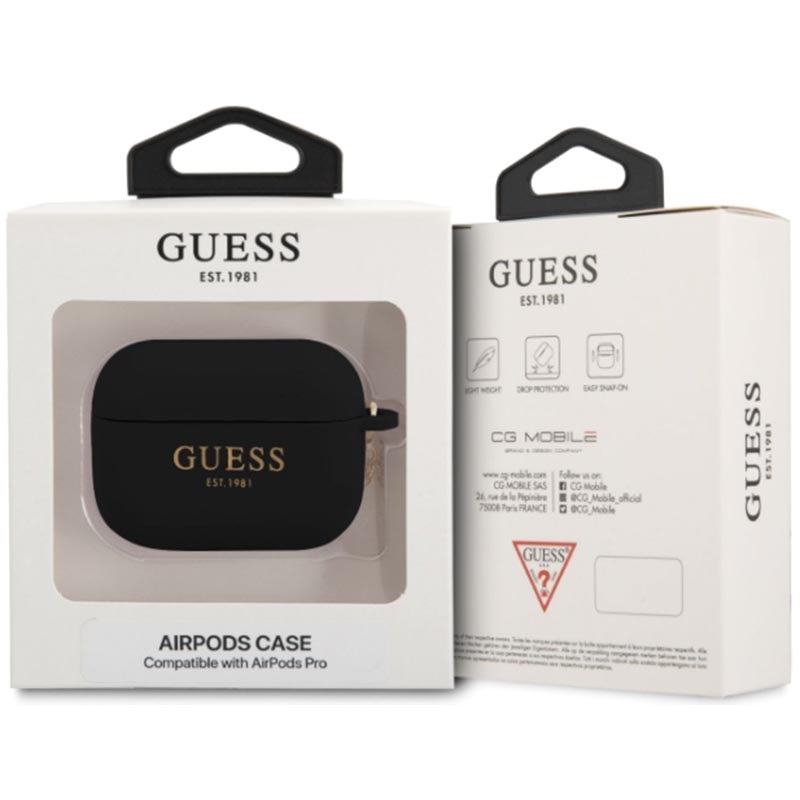 Guess PU 4G Peony Charm pouzdro pro AirPods 1/2 hnědé
