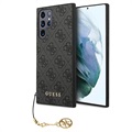 Coque Hybride Samsung Galaxy S22 Ultra 5G Guess 4G Charms Collection - Grise