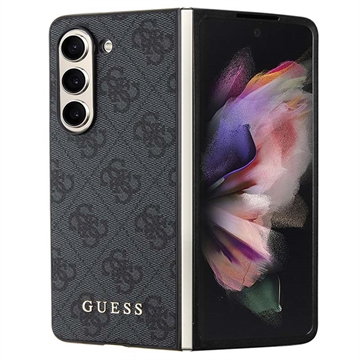 Coque Hybride Samsung Galaxy Z Fold5 Guess 4G Charms Collection - Gris