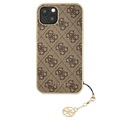 Coque Hybride iPhone 13 Guess 4G Charms Collection - Marrone
