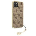 Coque Hybride iPhone 13 Guess 4G Charms Collection - Marrone