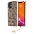 Coque Hybride iPhone 13 Pro Guess 4G Charms Collection - Marrone