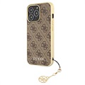 Coque Hybride iPhone 13 Pro Max Guess 4G Charms Collection - Marrone