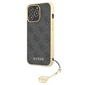 Coque Hybride iPhone 13 Pro Max Guess 4G Charms Collection - Grise