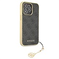 Coque Hybride iPhone 13 Pro Max Guess 4G Charms Collection - Grise