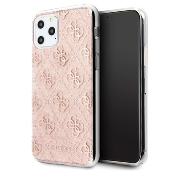 Coque iPhone 11 Pro Max Guess 4G Glitter Collection - Rose