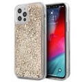 Coque Hybride iPhone 12 Pro Max Guess 4G Liquid Glitter - Doré