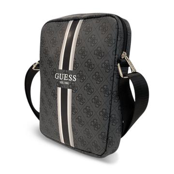 Guess 4G Sacoche universelle pour tablette à rayures imprimées - 10" - Noir