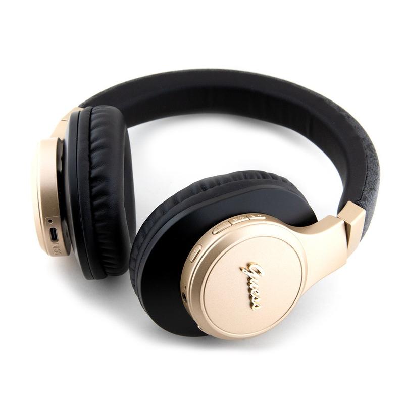 Casque Bluetooth Guess En Cuir PU – Logo Triangle – Couleur Marron – Connexion 4G – Sans Fil - 7