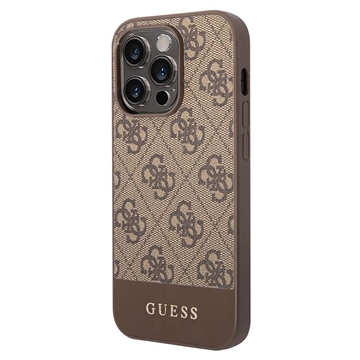 Coque Hybride iPhone 13 Pro Guess 4G Stripe - Marrone