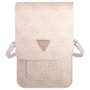 Sac à Bandoulière Smartphone Guess 4G Triangle Logo - Rose