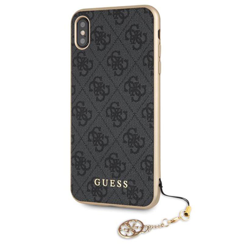 Guess Coque Rigide pour iPhone XS Max Dor/é