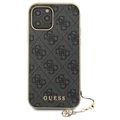 Coque iPhone 12/12 Pro Guess Charms Collection 4G - Grise