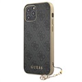 Coque iPhone 12/12 Pro Guess Charms Collection 4G - Grise