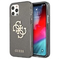 Coque Hybride iPhone 12/12 Pro Guess Glitter 4G Big Logo