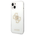 Coque Hybride iPhone 13 Pro Guess Glitter 4G Big Logo - Doré