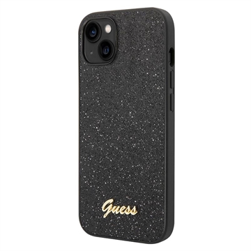 Coque Hybride iPhone 13 Guess Glitter 4G Big Logo - Doré