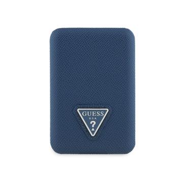 Guess Grained Triangle Logo Compatible MagSafe Powerbank 5000mAh - Bleu