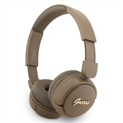 Écouteurs supra-auriculaires Guess Metal Logo Script Bluetooth 5.3 - Marron