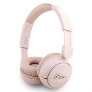 Écouteurs supra-auriculaires Guess Metal Logo Script Bluetooth 5.3 - Rose