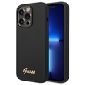 Coque Samsung Galaxy S22 5G en Silicone Guess Metal Logo - Noire