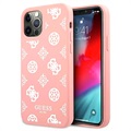 Coque iPhone 12 Pro Max en Silicone Guess Peony Collection - Rose