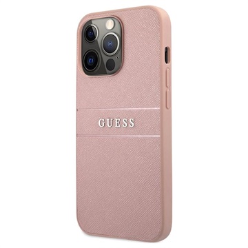 Coque Hybride iPhone 13 Pro Max Guess Saffiano - Rose