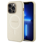 Coque Hybride iPhone 15 Pro Guess Saffiano - Compatible MagSafe