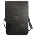 Sac à Bandoulière Guess Saffiano Triangle Logo - Noir