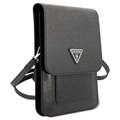 Sac à Bandoulière Guess Saffiano Triangle Logo - Noir