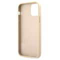 Coque iPhone 12/12 Pro Guess Saffiano Vintage Script - Doré